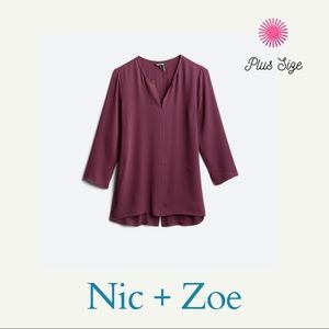 Nic+Zoe Harbourtown Split Nick Tunic Blouse